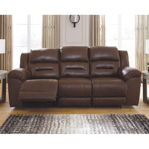 Signature Design by Ashley Stoneland Power Reclining Loveseat in Fossil