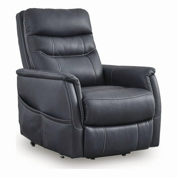 Signature Design by Ashley Strawbill Blue Power Lift Recliner