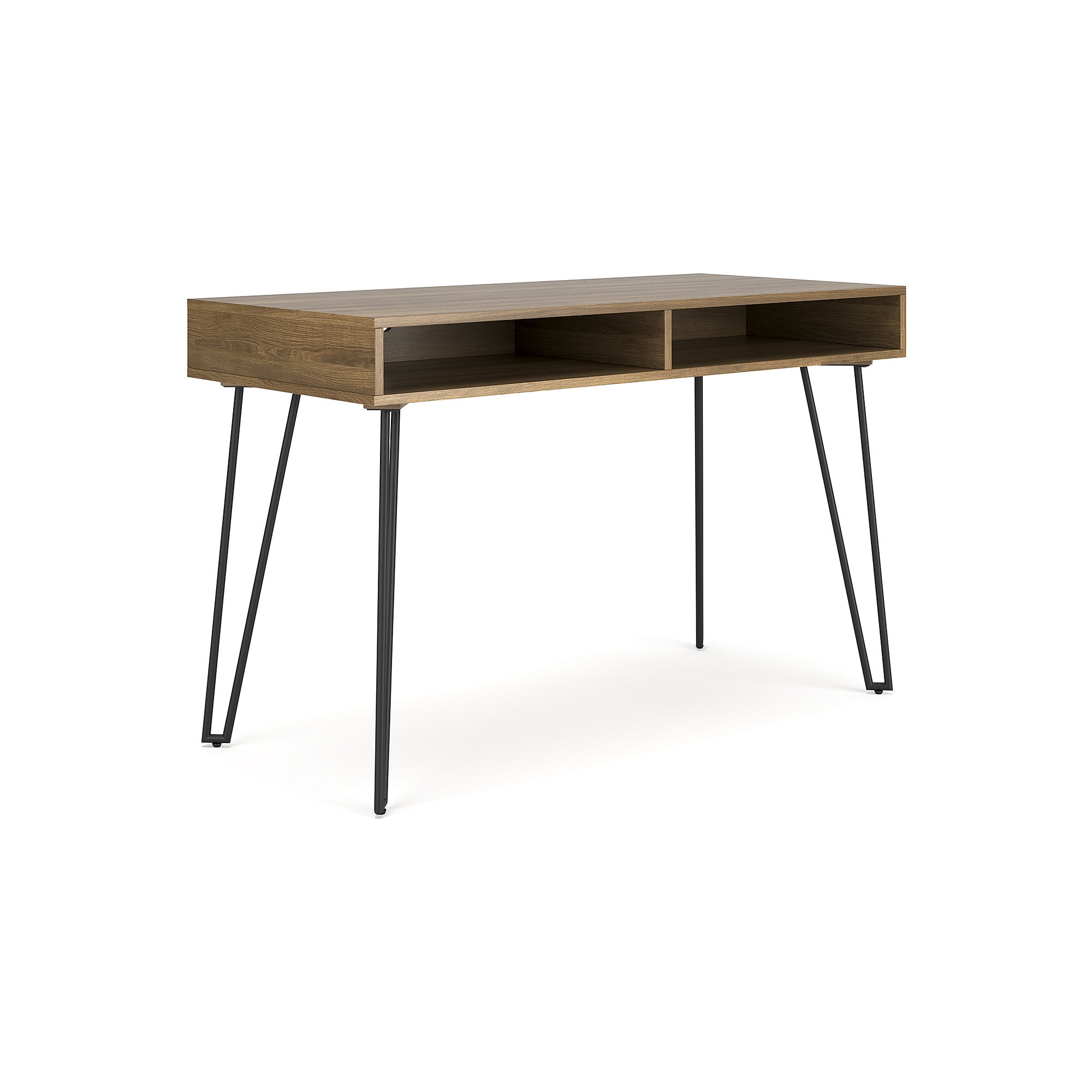 Strumford 47'' Black and Brown Contemporary Home Office Desk