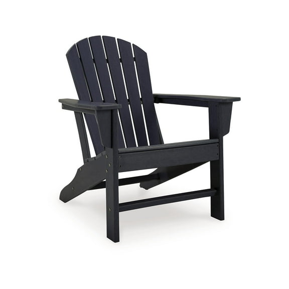 Signature Design by Ashley Sundown Treasure Outdoor Patio HDPE Weather Resistant Adirondack Chair, Black