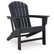 Signature Design by Ashley Sundown Treasure Outdoor Patio HDPE Weather Resistant Adirondack Chair, Black