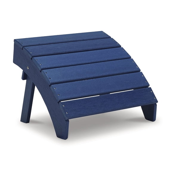 Signature Design by Ashley Sundown Treasure Outdoor Patio Ottoman, Blue