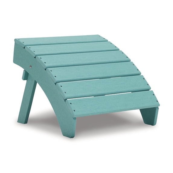 Signature Design by Ashley Sundown Treasure Outdoor Patio Ottoman, Turquoise