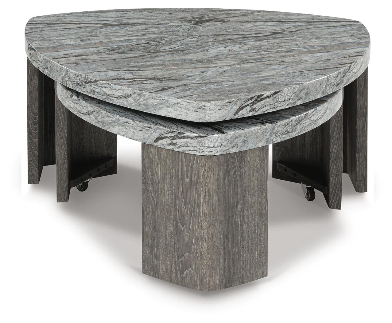 Signature Design By Ashley Surmour Stacked Cocktail Table in Gray