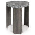 thumbnail image 1 of Signature Design by Ashley Surmour Triangle End Table with Faux Marble Top, Weathered Gray, 1 of 8