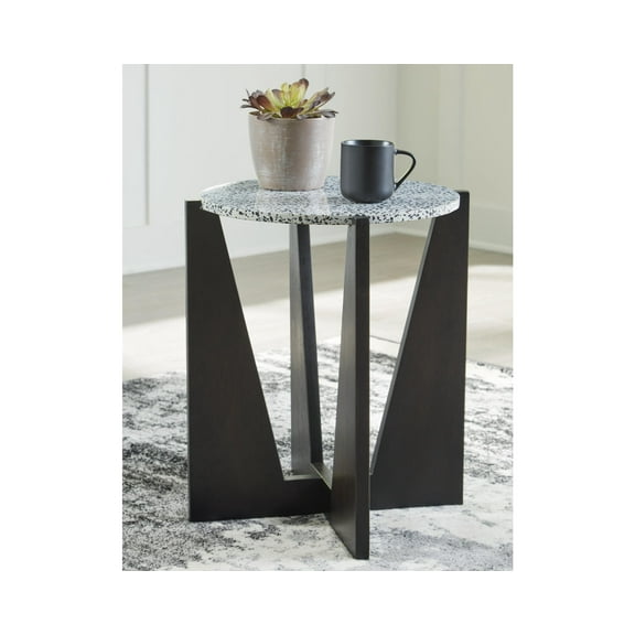 Signature Design by Ashley Tellrich Contemporary End Table, Black & White