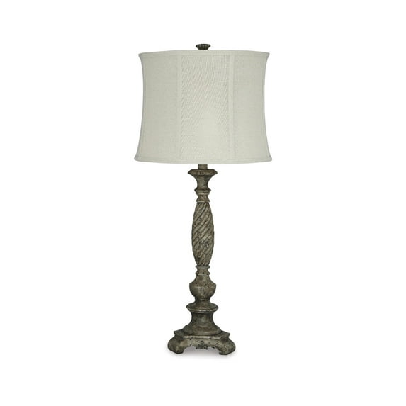 Signature Design by Ashley Traditional Alinae Table Lamp Antique Gray