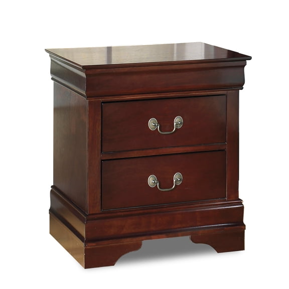 Signature Design by Ashley Traditional Alisdair 2 Drawer Nightstand, Reddish Brown