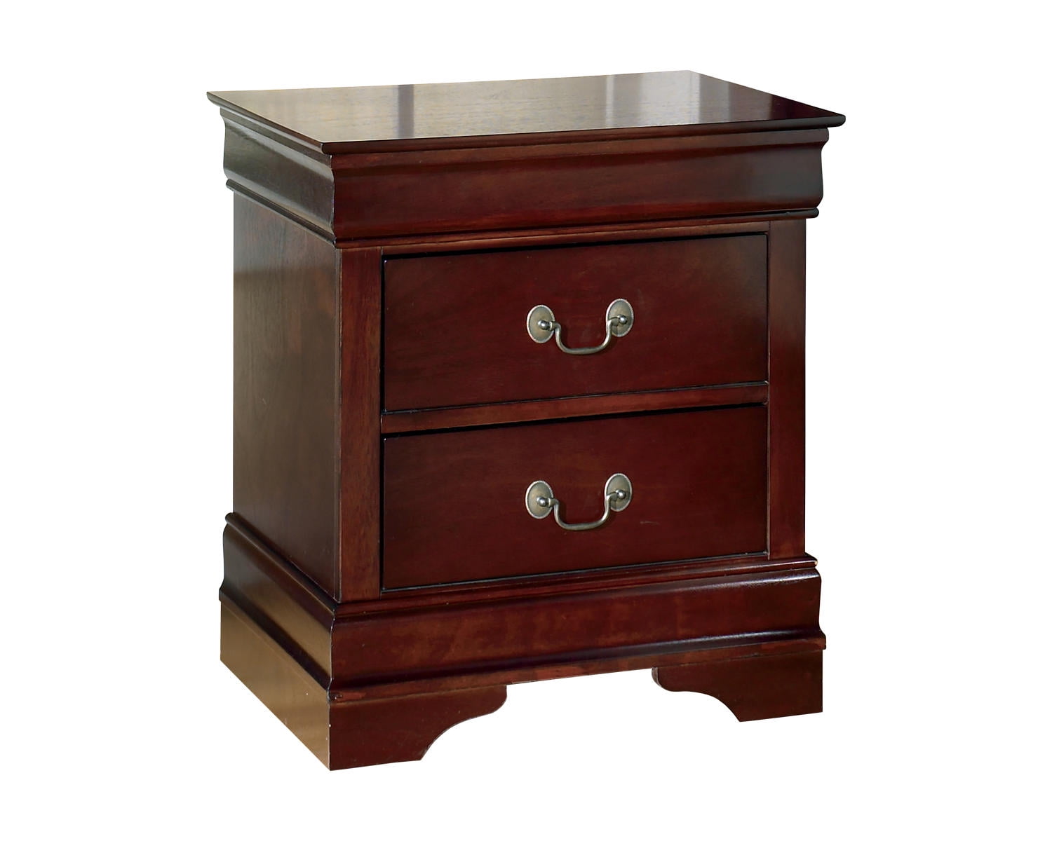 Alisdair Dark Brown Transitional 2-Drawer Nightstand