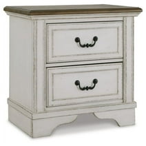 Signature Design by Ashley Traditional Brollyn 2 Drawer Nightstand, Two-tone Brown