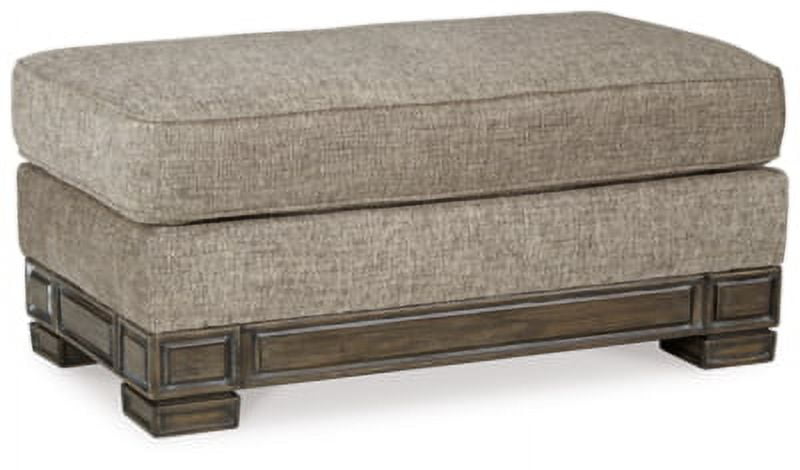 Einsgrove Traditional Gray 43" Chenille Ottoman