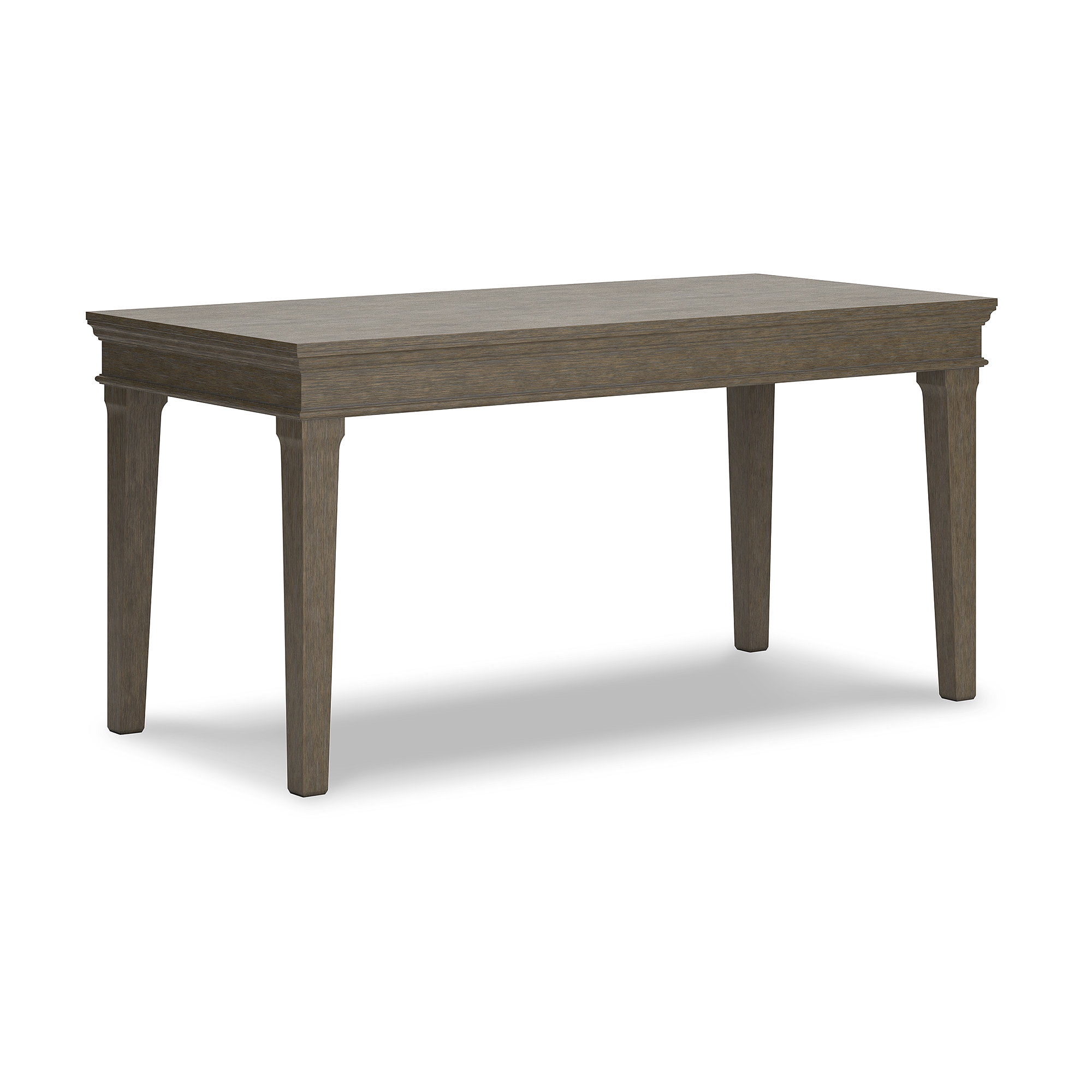 Gray Transitional Desk with Hutch and USB Ports