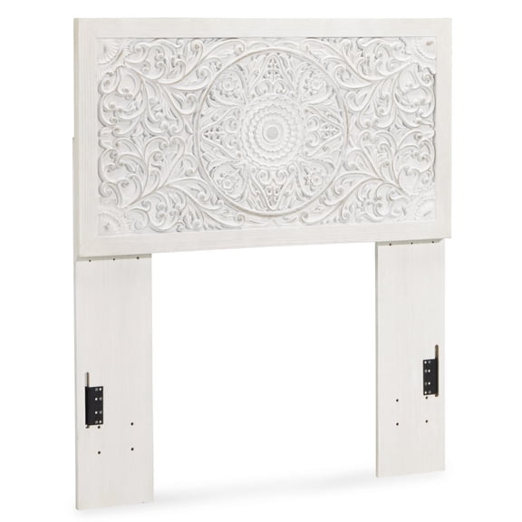 Signature Design by Ashley Traditional Paxberry Full Panel Headboard, Whitewash