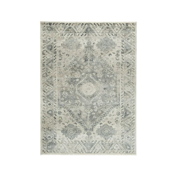 Signature Design by Ashley Traditional Precia 5'3" x 7'3" Rug Gray/Cream