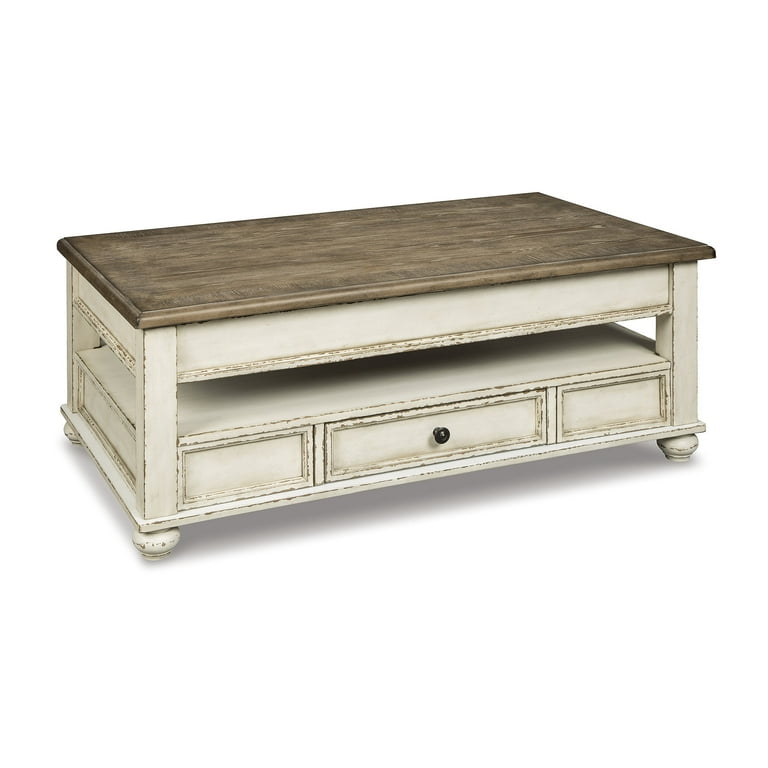 Realyn Coffee Table - White/Brown