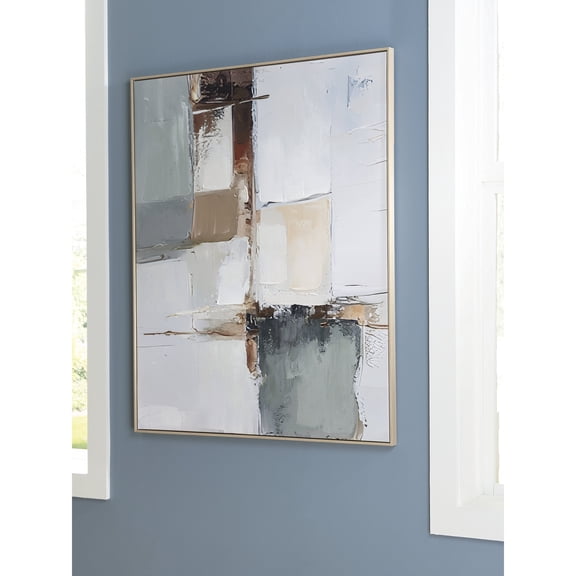 Signature Design by Ashley Trailport Canvas Art Abstract Canvas Art for Living Room or Bedroom