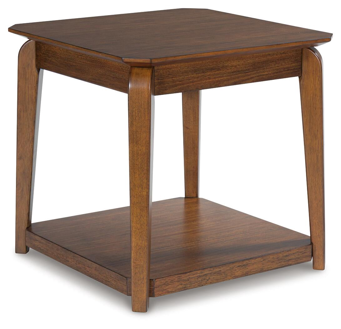 Signature Design by Ashley Trenmour MId-Century Square End Table, Medium Brown