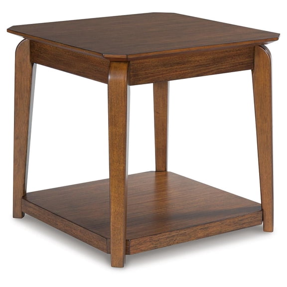 Signature Design by Ashley Trenmour MId-Century Square End Table, Medium Brown