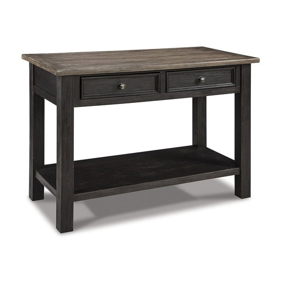 Signature Design by Ashley Tyler Creek 2 Drawer Sofa/Console Table, Grayish Brown/Black