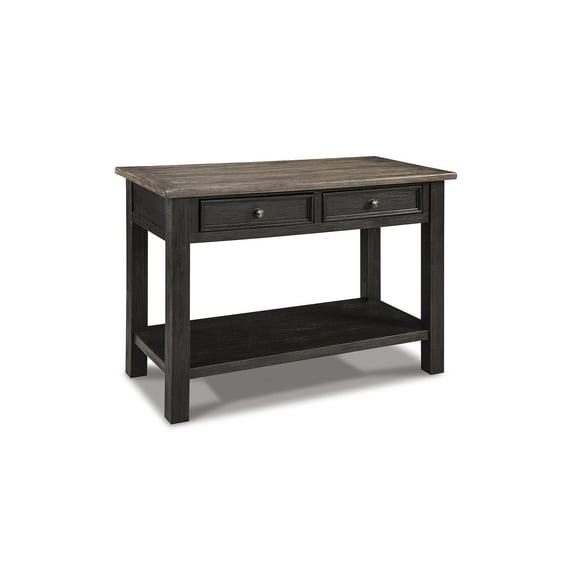 Signature Design by Ashley Tyler Creek 2 Drawer Sofa/Console Table, Grayish Brown/Black