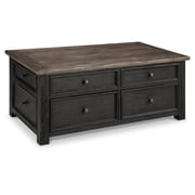 Signature Design by Ashley Tyler Creek 4 Drawer Coffee Table with Lift Top, Grayish Brown/Black
