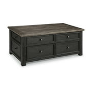 Signature Design by Ashley Tyler Creek 4 Drawer Coffee Table with Lift Top, Grayish Brown/Black