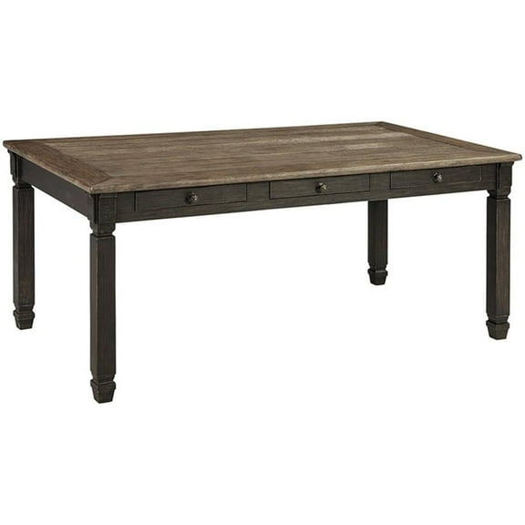 Signature Design by Ashley Tyler Creek Storage Dining Table in Black and Gray