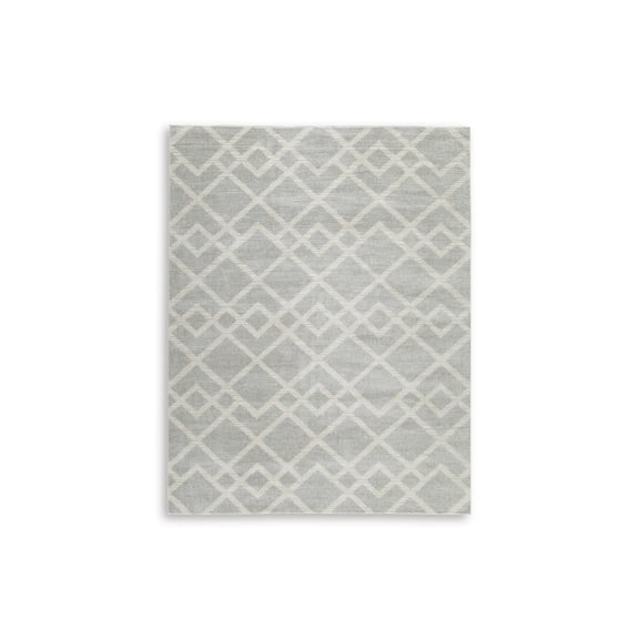 Signature Design by Ashley Unawick 8' x 10' Area Rug, Gray Ivory Geometric