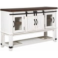 thumbnail image 1 of Signature Design by Ashley Valebeck 4 Door Server in White and Brown, 1 of 17