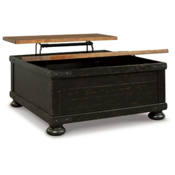 Signature Design by Ashley Valebeck Farmhouse Lift Top Coffee Table with Storage, Distressed