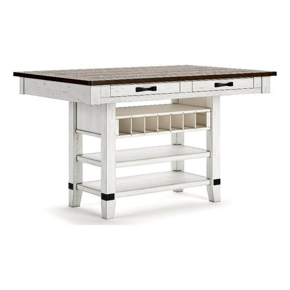 Signature Design by Ashley Valebeck White & Brown Counter Height Dining Table