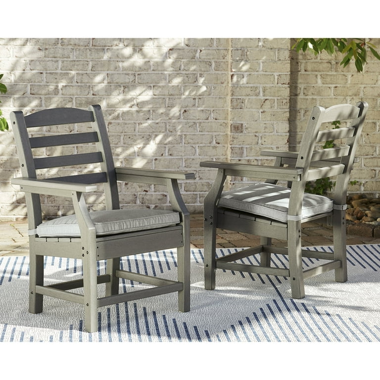 Visola Outdoor Arm Chair with Cushion (set of 2) - Gray Visola Outdoor Arm Chair with Cushion (set of 2) - Gray