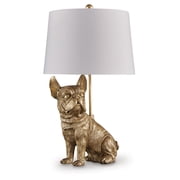 Signature Design by Ashley Wadeland Table Lamp, Gold Finish, 26" Tall, French Bulldog Base