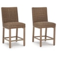 thumbnail image 1 of Signature Design by Ashley Walton Bridge Indoor/Outdoor Bar Stool, Set of 2, Driftwood, 1 of 6