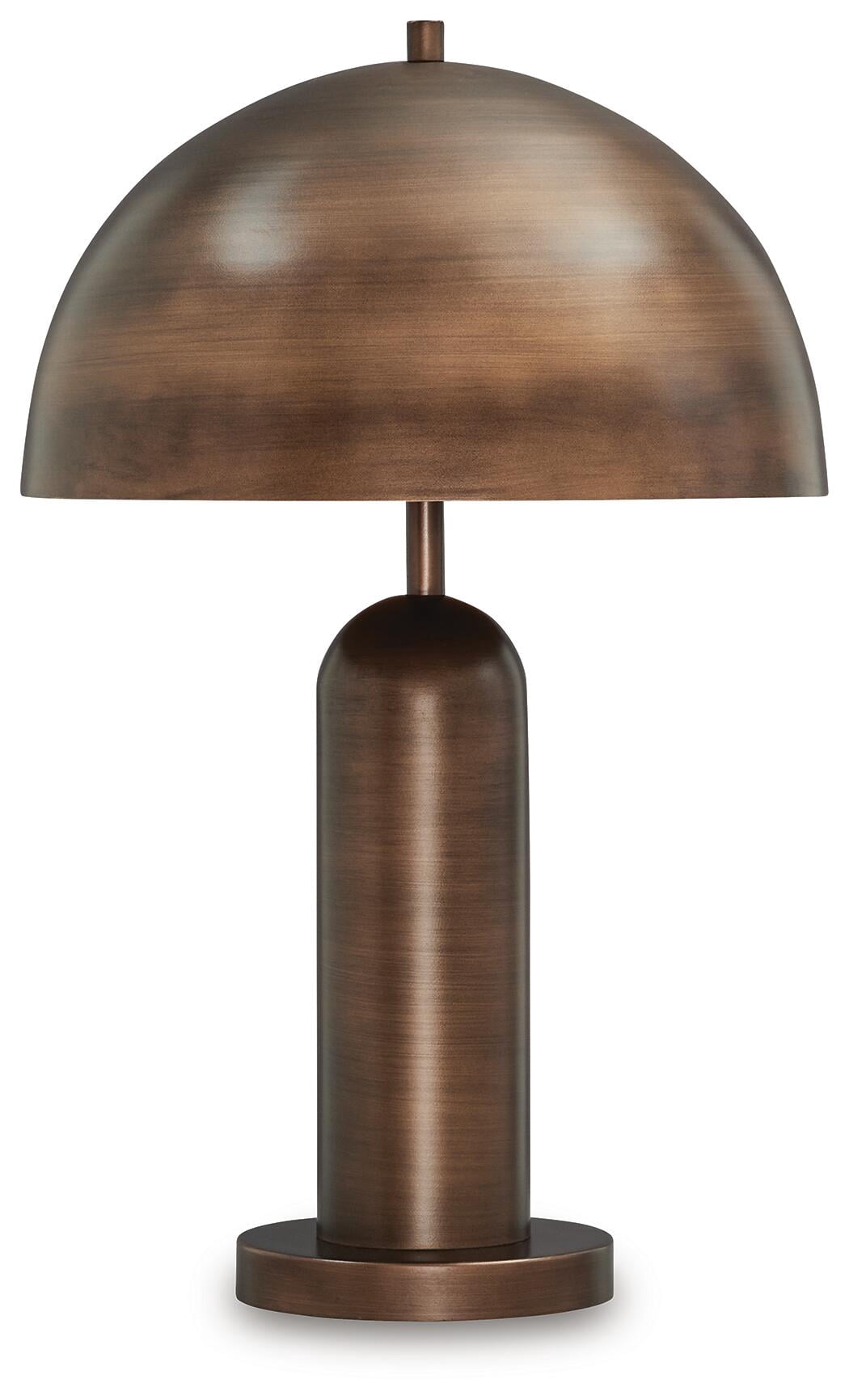 Signature Design by Ashley Wendfield Metal Table Lamp, Antique Copper Dome, Modern Accent Lighting