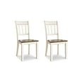 thumbnail image 1 of Signature Design by Ashley Whitesburg Cottage Rake Back Dining Chair, Set of 2, Brown & White, 1 of 3