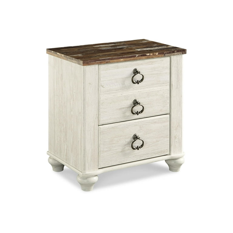 Willowton Nightstand - Whitewash Willowton Nightstand - Whitewash