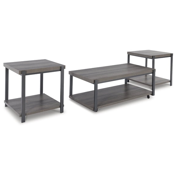 Signature Design by Ashley Wilmaden Gray Coffee and End Table - Set of 3