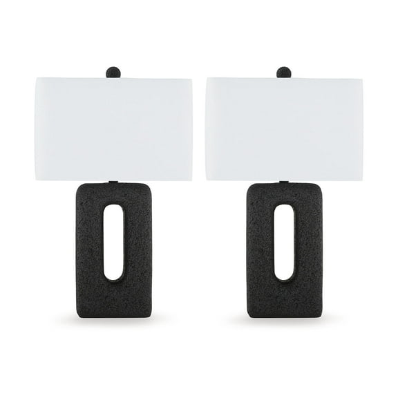 Signature Design by Ashley Wimmings Table Lamp (Set of 2), Black