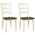 thumbnail image 1 of Signature Design by Ashley Woodanville Cottage Ladderback Dining Chair, Set of 2, Cream & Brown, 1 of 5
