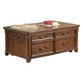 thumbnail image 1 of Signature Design by Ashley Woodboro Traditional Rectangular Lift Top Coffee Table with 4 Drawers and Casters For Movement, Dark Brown, 1 of 9