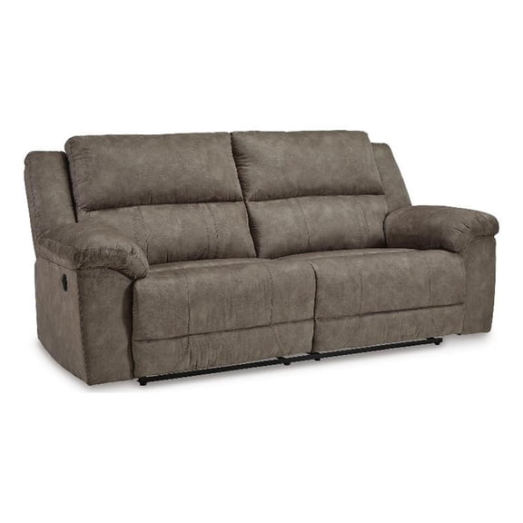 Signature Design by Ashley Wrenford Reclining Sofa in Gray