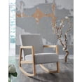 thumbnail image 1 of Signature Design by Ashley Wychworth Rocking Accent Chair, Gray/Natural, Upholstered Nursery Rocker with Wood Frame and Performance Fabric, 1 of 7