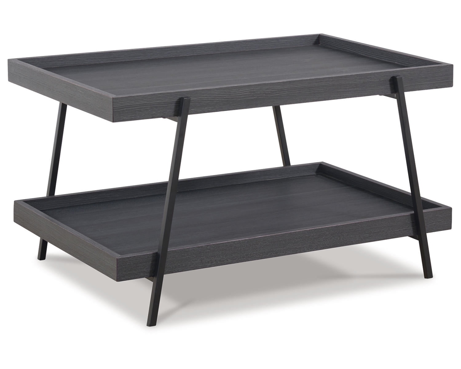Signature Design by Ashley Yarlow Modern Tray Top Coffee Table, Black