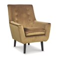 thumbnail image 1 of Signature Design by Ashley Zossen Contemporary Velvet Accent Chair, Amber, 1 of 4