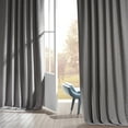 thumbnail image 1 of Signature Destination Slate Faux Linen Blackout Curtain (1 Panel), Destination Slate, 50W X 84L, 1 of 6