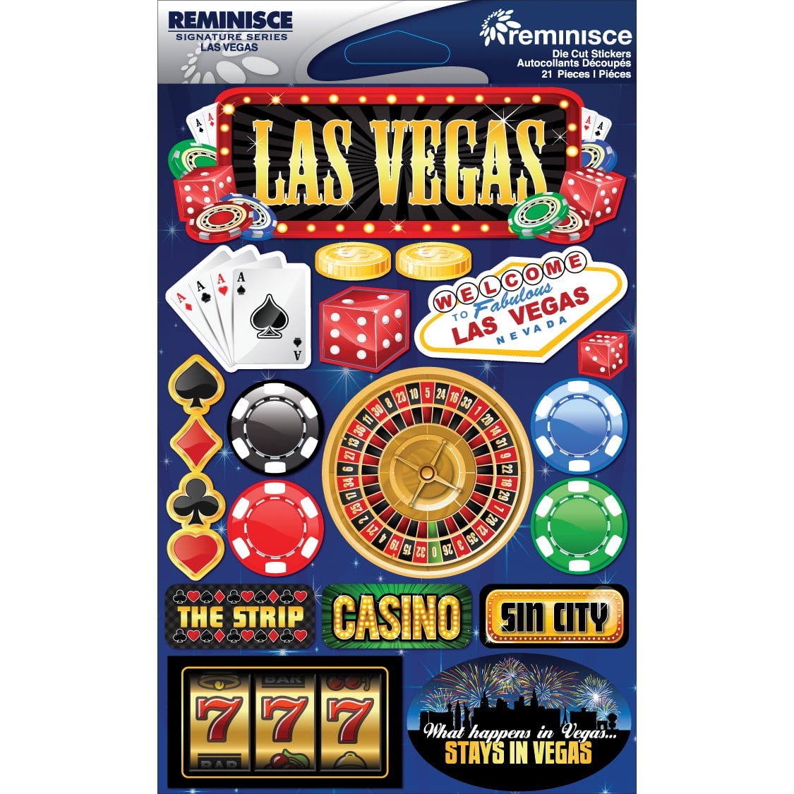 Signature Dimensional Stickers 4.5X6 SheetLas Vegas