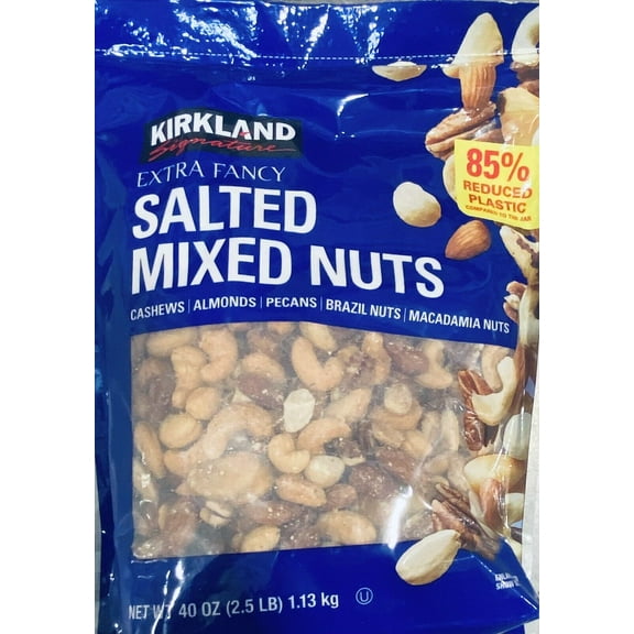 Signature Extra Fancy SALTED MIXED NUTS 40 oz Bag 2.5 Lbs