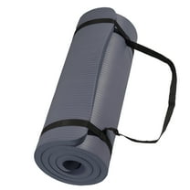 Signature Fitness 1/2-Inch Thick Yoga Mat, 71"x24" Exercise Mat with Carry Strap, High-Density Foam Cushion for Comfort & Support, Easy to Clean, for Home, Gym & Travel