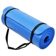 thumbnail image 1 of Signature Fitness 1" Extra Thick Exercise Yoga Mat with Carry Strap, Blue, 1 of 6